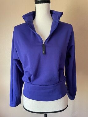 Athleta Altitude Polartec Purple Half Zip Pullover Sweatshirt Active XS/S